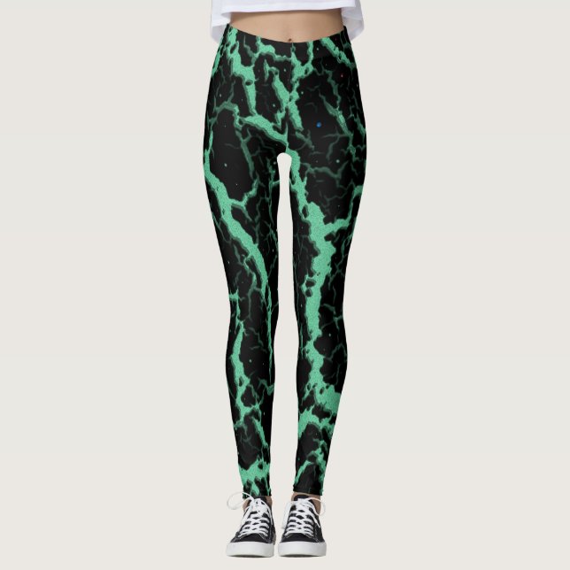Legging Lava de Espaço Cracking - Mint (Frente)