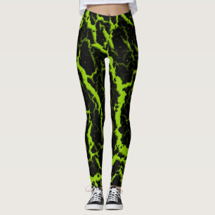 Legging Lava de espaço rachada - Limão