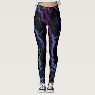 Legging Lava Espacial Rachada - Ciano/Roxo