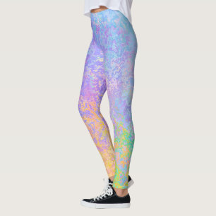 Legging Lavanda de Abstrato de álcool Pastel Neon