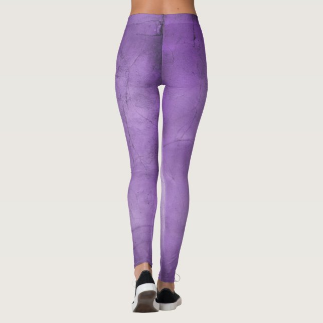 Legging Lavanda de aquarela para mulheres (Verso)