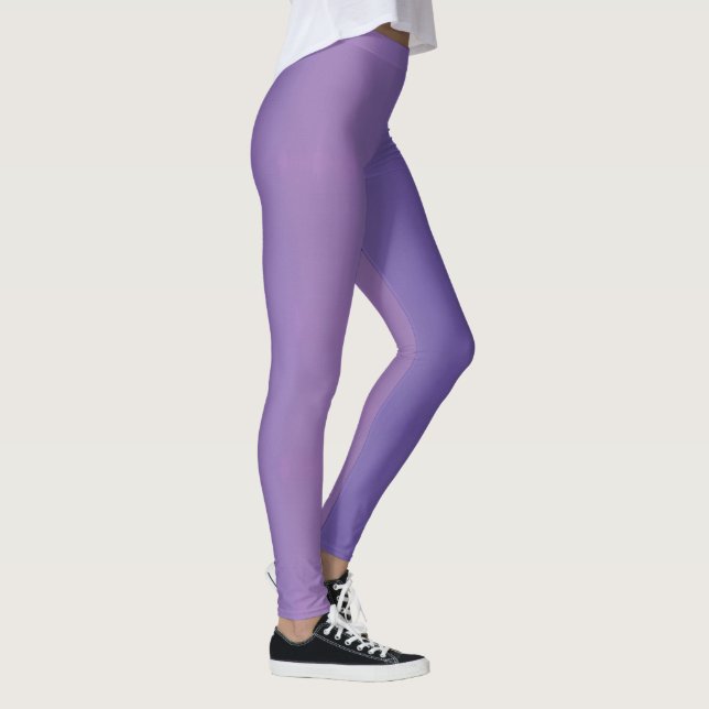 Legging Lavanda de Formas de Gradiente Pernas Roxas (Direita)