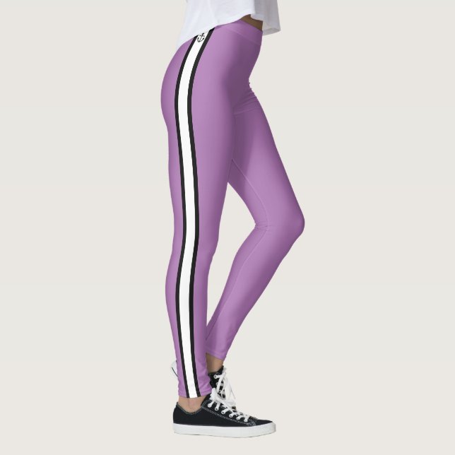 Legging Lavanda Náutica Náutica com Âncora Preta (Direita)