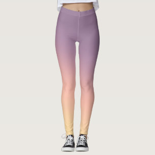 Legging Lavanda para Gradiente de Pêssego Soft Pastel Ombr
