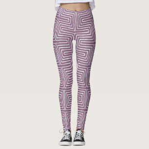 Legging Lavanda Roxo e Branca de Mata Africana