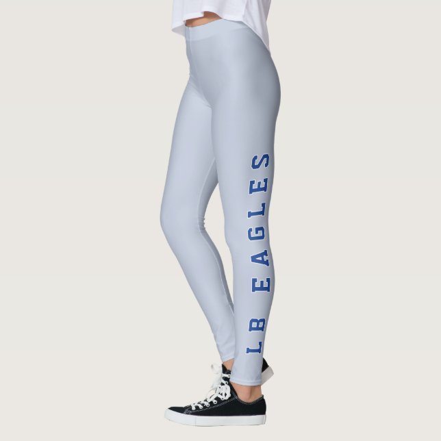 Legging LB Eagles Blue Cinza School Spirit Visto (Esquerda)