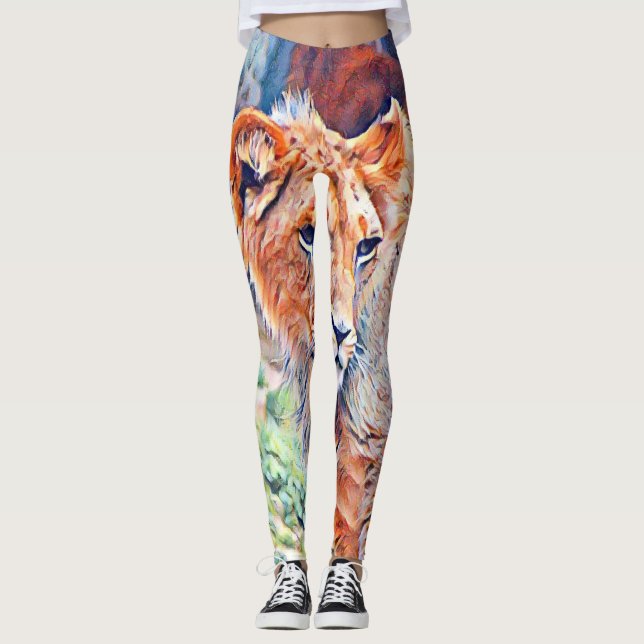 Legging leão aquarell (Frente)