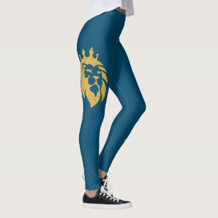Legging Leão Com Coroa - Estilo Dourado 1