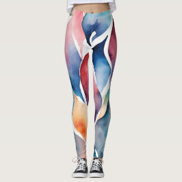 Legging Lebendige Aquarellstreifen - dynamische