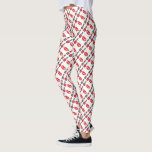 Legging Legado de Bela Maquiagem Polonesa de Bela Maquiage<br><div class="desc">Legging apresenta uma ilustração original de garrafas de esmalte vermelho e tubos de batom vermelho—excelente para sua maquiagem ou fã de beleza favorita ou para Dia de os namorados!</div>
