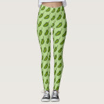 Legging Legagem de Jalapeño Pepper Jalapenos Foodie Verde<br><div class="desc">As leggings apresentam um marcador original ilustrativo de uma deliciosa pimenta picante de jalapeño,  impressa sobre fundo verde.</div>