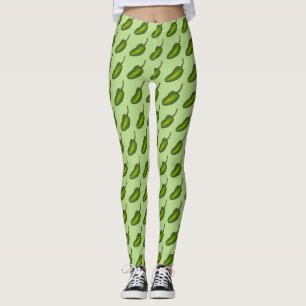 Legging Legagem de Jalapeño Pepper Jalapenos Foodie Verde