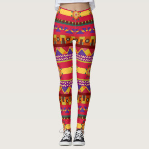 Legging Legagem Étnica, Legagem Tribal para Mulheres