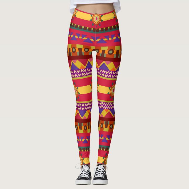 Legging Legagem Étnica, Legagem Tribal para Mulheres