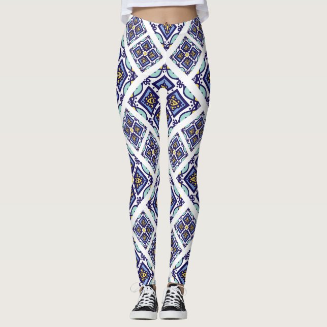 Legging Legagem Étnica, Legagem Tribal para Mulheres (Frente)
