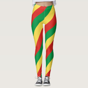 Legging Legagem Nacional das Cores de Bandeira da Repúblic