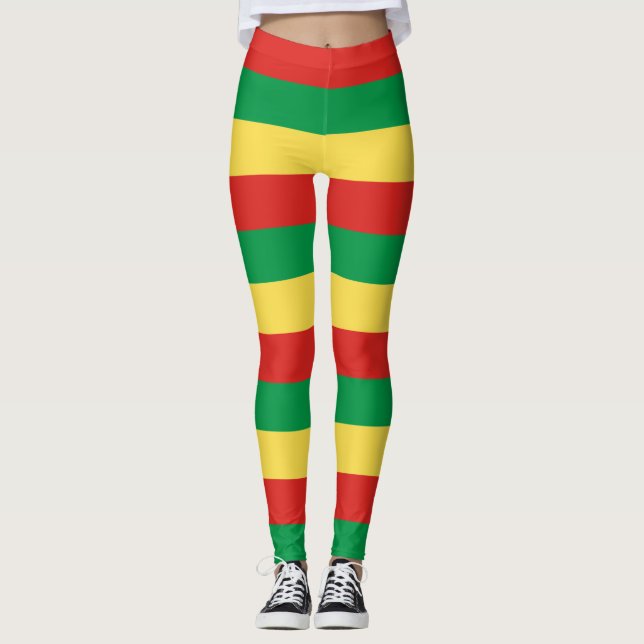 Legging Legagem Nacional das Cores de Bandeira da Repúblic (Frente)