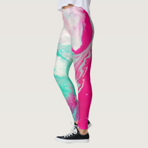 Legging Legal Abstrato magenta azul-sexy Arte digital quen