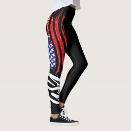 Legging legal bandeira dos EUA padrão mulheres moda design