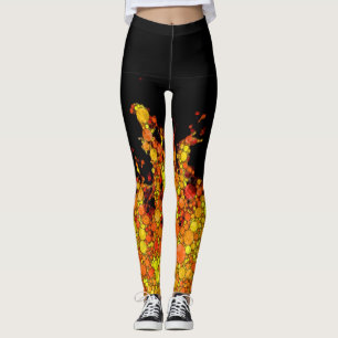 Legging Legal chamas de incêndio pretas