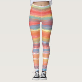 Legging Legal Cor-de-rosa - Estrias Azuis Amarelas