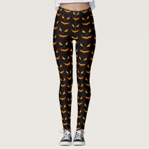 Legging Legal e assustador Jack O'Lanterna face do Dia das