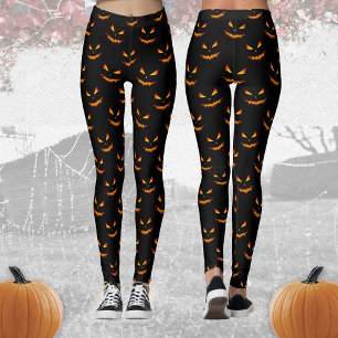 Legging Legal e assustador Jack O'Lanterna face do Dia das