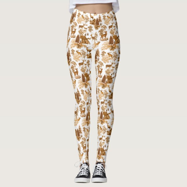 Legging Legal Elegante Brown Deer Toile Francês (Frente)