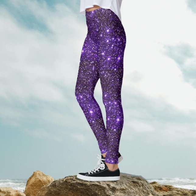 Legging Legal Espumante Cosmic PurpleGalaxy Party Glittery (Criador carregado)
