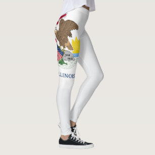 Legging Legal Estado De Bandeira De Illinois Fashion