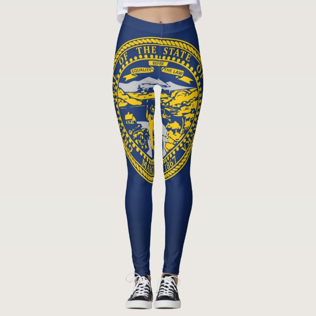 Legging Legal Estado De Bandeira Do Nebraska (Frente)