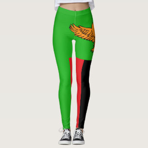Legging Legal Fashion na Bandeira Zâmbia