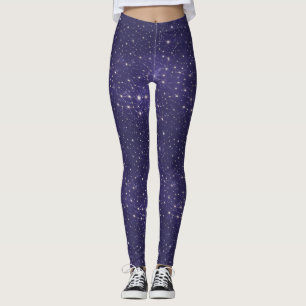 Legging Legal Galáxia Cósmica Estrelas Espaciais Universas