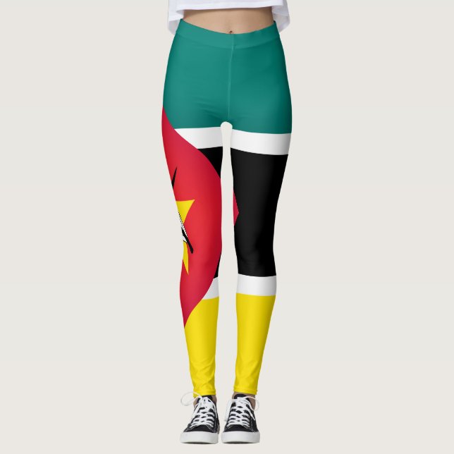Legging Legal Moda da Bandeira de Moçambique (Frente)