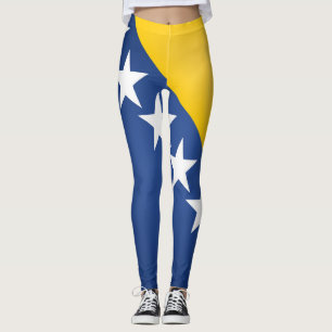 Legging Legal Moda de Bandeira da Bósnia e Herzegovina