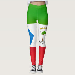 Legging Legal Moda de Bandeira da Guiné Equatorial
