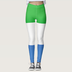 Legging Legal Moda de Bandeira da Serra Leoa