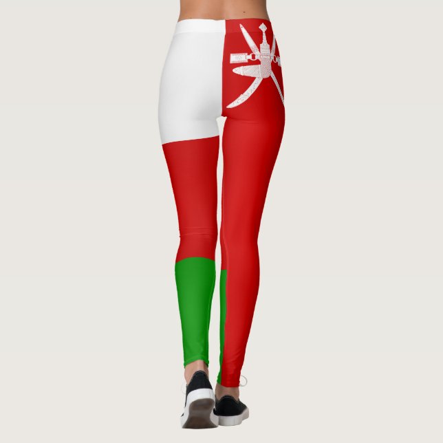 Legging Legal Moda de Bandeira de Omã (Verso)