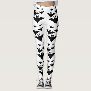 Legging Legal morcegos voadores negros do Halloween