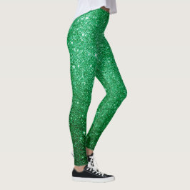 Legging legal padrão de brilho verde-claro