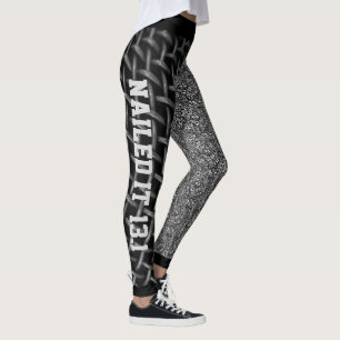 Legging Legal Preto e Branco Abstrato Acertou