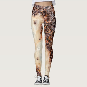 Legging Legal textura de metal enferrujado e marrom