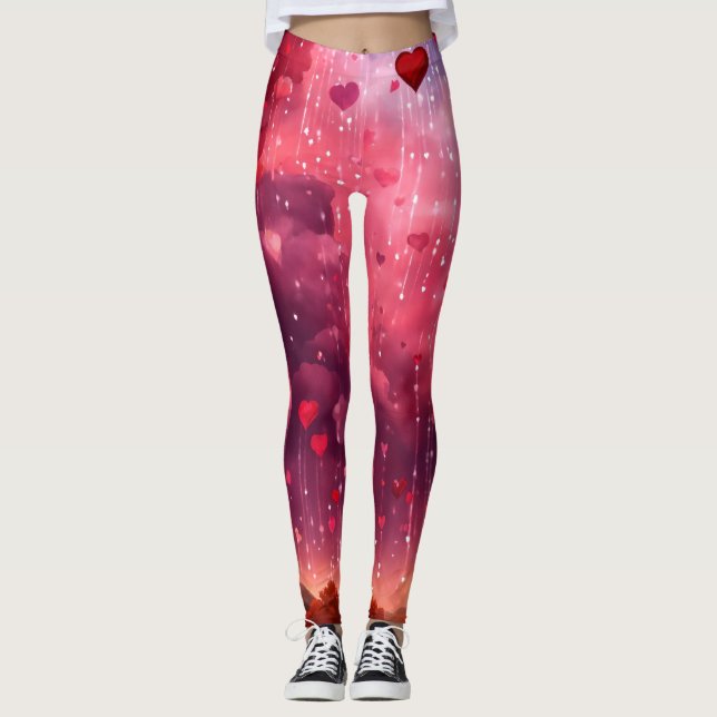 Legging Legança All-Over-ImpressãoHeartbeat" (Frente)