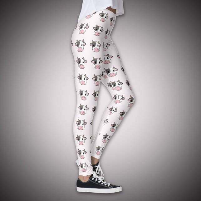Legging Legenda cor-de-rosa-vaca (Cute Cow Pink Legging)
