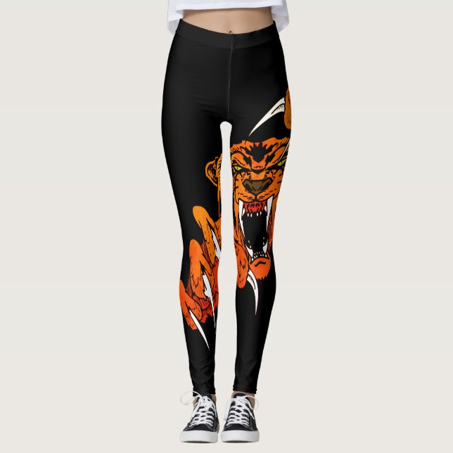 Legging Legenda de baseball de futebol desportivo de Tigre (Frente)