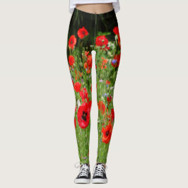 Legging Legenda de campo de papagaios vermelhos