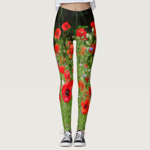 Legging Legenda de campo de papagaios vermelhos