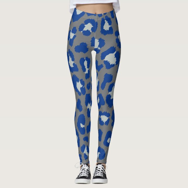 Legging Legenda de chita castanha-do-leopardo (Frente)