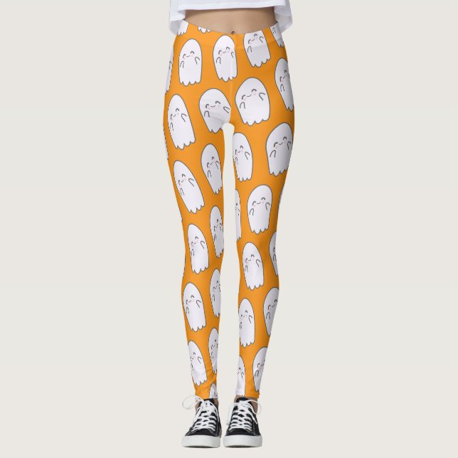Legging Legenda de fantasia do Fantasma Ghost Halloween (Frente)