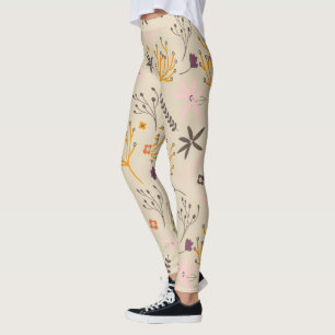 Legging Legenda de padrão de outono